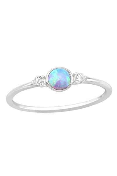 Zumzeria Inel Din Argint 925 Cu Pelicula Anticoroziva, Opal Multicolor, ZUM44...
