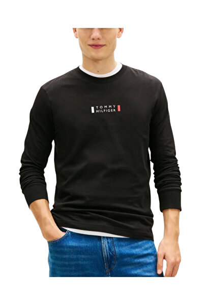 Tommy Hilfiger Ανδρικό Μακρυμάνικο T-shirt Μαύρο MW0MW41454-BDS