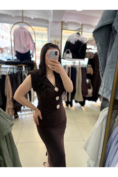 MODA Kahve rengi elbise