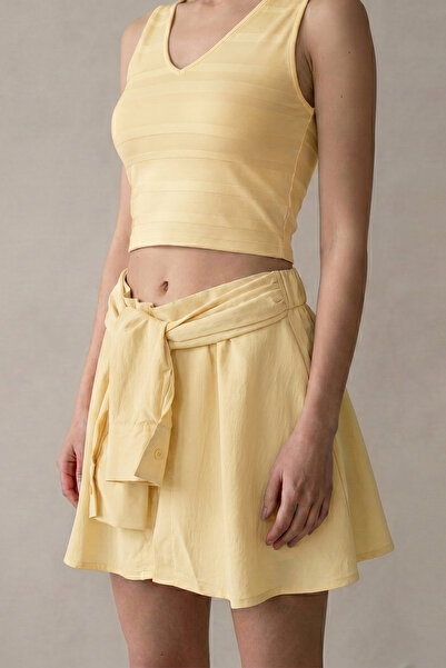 LA PANTE Short Skirt Women's Skirt with Shorts Mini Shirt Skirt with Side Zip...