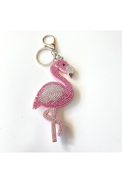yumakça Taşlı Anahtarlık Ve Çanta Charmı Flamingo