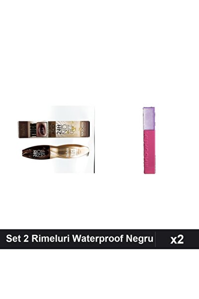 Makeup Set 2 Rimeluri Waterproof Baolishi & Ushas, Negru 24h, Machiaj Profesi...
