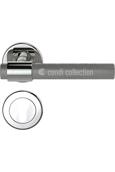 Condi Collection مقبض باب من الفولاذ المقاوم للصدأ من ساتين كروم ييل لعام 2013