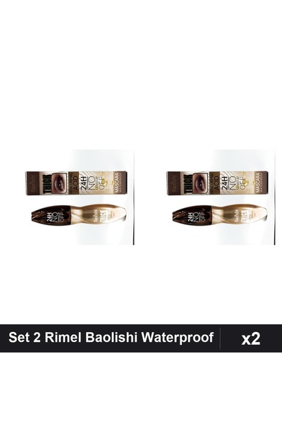 Makeup Set 2 Rimeluri Baolishi Waterproof 24h, Negru, Machiaj Rezistent Apă
