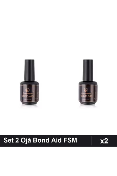 Makeup Set 2 Ojă Semipermanentă Bond Aid FSM 15ml, Bază UV/LED, Manichiură Pr...