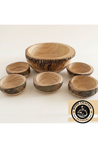 Xzona Handmade Juniper Natural Shell Bowl Set – 6-Piece Authentic Serving Set...