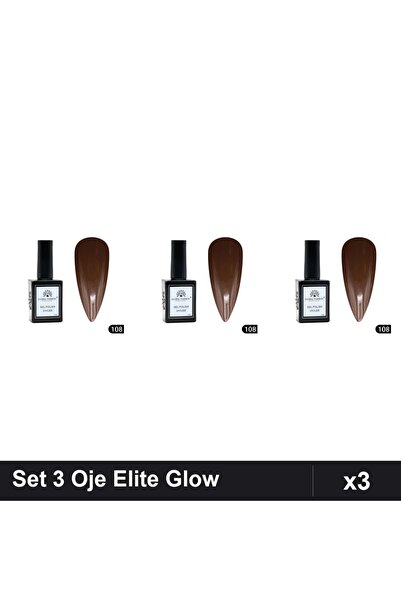 Makeup Set 3 Oje Semipermanente Global Fashion Elite Glow 15ml, Gel Polish UV...