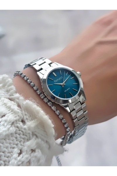 Ferrucci Steel Strap 2 Year Warranty 3 Atm Waterproof Women's Wristwatch + Bracelet Gift