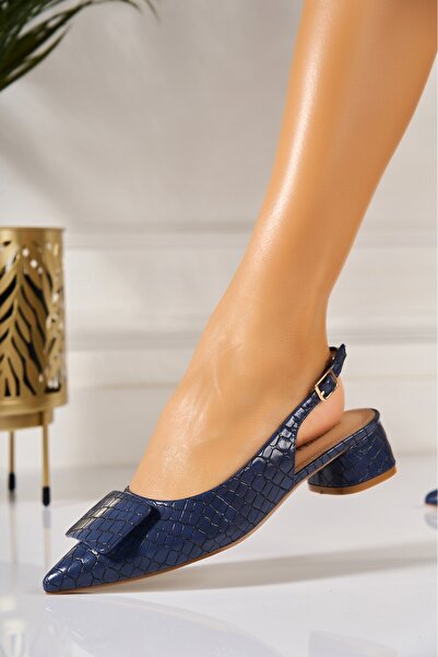Joana Tovya Women's Navy Faux Leather Heels 38