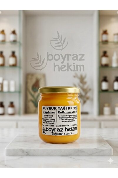 BOYRAZ HEKİM Kuyruk Yağlı Krem Rahatlatıcı Masaj Kremi Kas Ve Eklem Ağrıların...