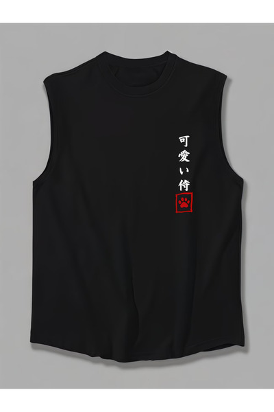 valeriae bellanova Tricou fără mâneci pentru bărbați, supradimensionat, cu de...
