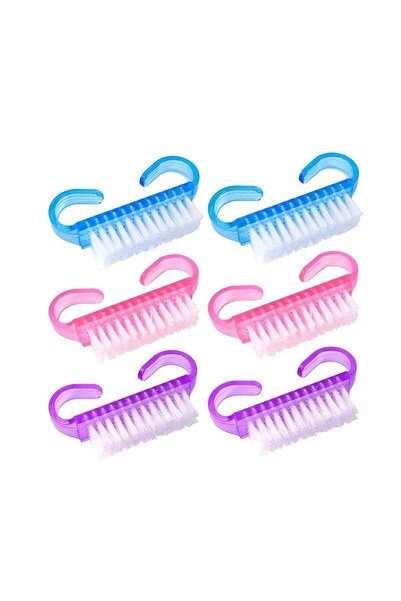 B H BIO HAIR Manicure and Pedicure Brush Multi-color 6 Pieces