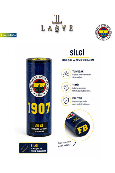 Fenerbahçe 2026 GUMĂ DE ȘTERGĂTOR CU LOGO-UL EMBLEMEI SEZONULUI NOU LICENȚIAT...