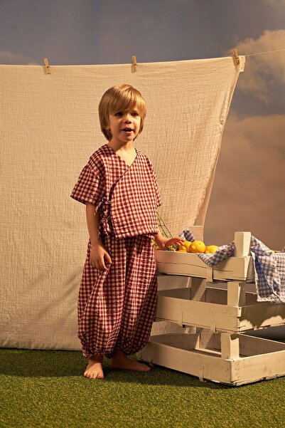 Oh La La Koala For Little Ones Bordo Daisy Picnic Serisi Kruvaze Takım