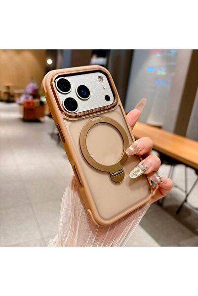 EDELFU Premium iPhone 17 PRO MAX uyumlu - Standlı Magsafeli Kapak Darbeye Day...
