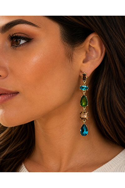 Girift Vintage Ctren Multicolor Dangle Earrings
