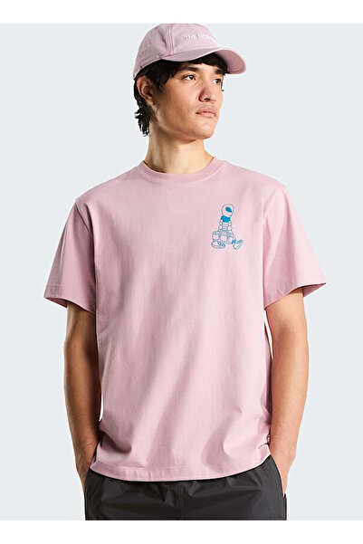 THE NORTH FACE NF0A8G9G0SO1-ALIEN RELAXED SLEEVE Pembe Regular Fit Baskılı Er...