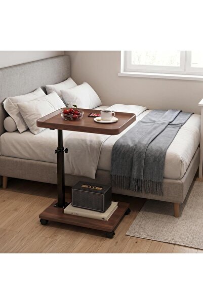Garvee Swivel End Table - 360° Rotating Lift Top Side Table for Sofa, Compact...