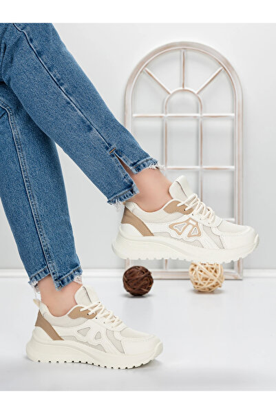 mei Women's Sneakers 5WL122 Beige
