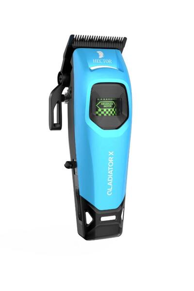 Hector Gladiator X 8000 RPM BLDC Motor Işıklı Saç Kesim ve Çizim Tıraş Makinesi Mavi