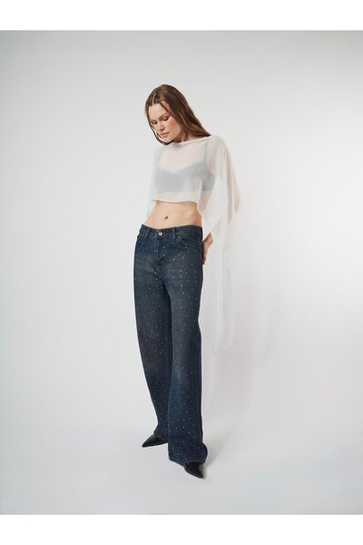 citycenterfashion Waist Belted Bridge Belted Five Pocket Stoned Palazzo Jean ...