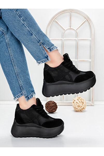 mei Pantofi Sport Dama cu Platforma 5WL111 Negru