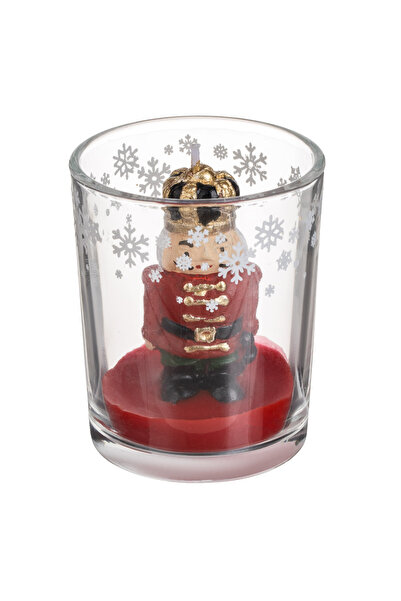 Zumzeria Nutcracker in Glass Candle 5.5x6.5cm