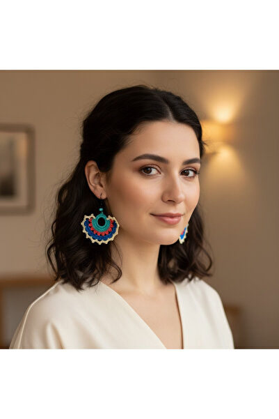 Pafuli Hand Knitted Ethnic Earrings Saks