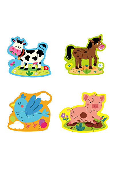 Zumzeria Puzzle Baby with 4 Farm Animals (16 pieces)