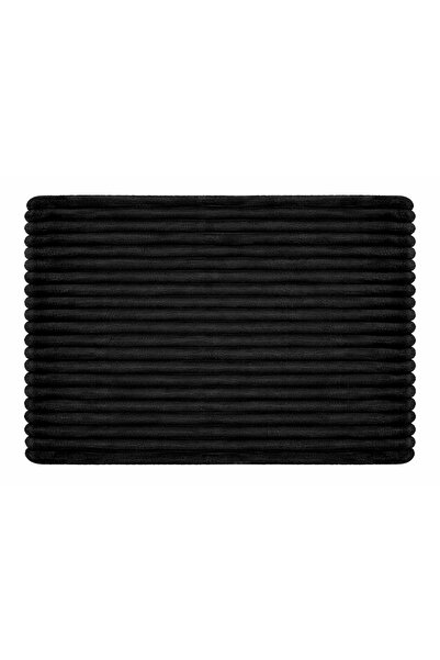 Zumzeria Față de pernă din catifea neagră cu dungi 50x70cm