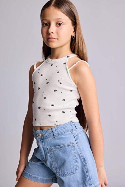 DeFacto Crew Neck Patterned Undershirt for Girls H6141A826Hs