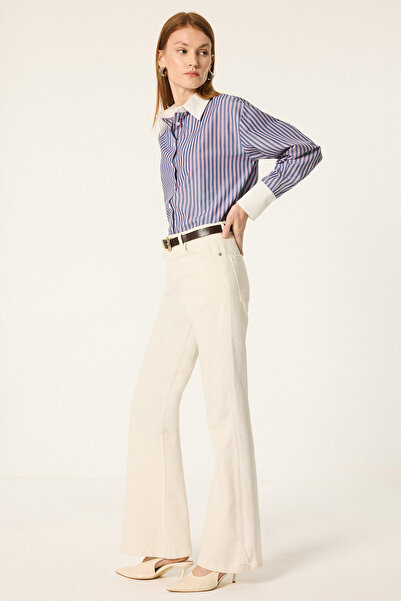 Touché Privé Striped White Collar Shirt