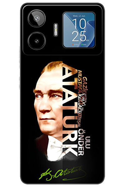 General Mobile GM 26 PRO 5G (G903) Uyumlu Kılıf Desen Baskılı Silikon Atatürk...