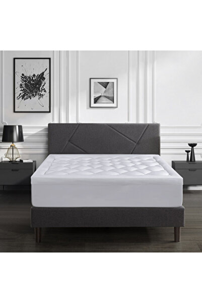 KARAZ LINEN غطاء فراش من القطن الطبيعي بحشوة مضغوطة بارتفاع 10 سم