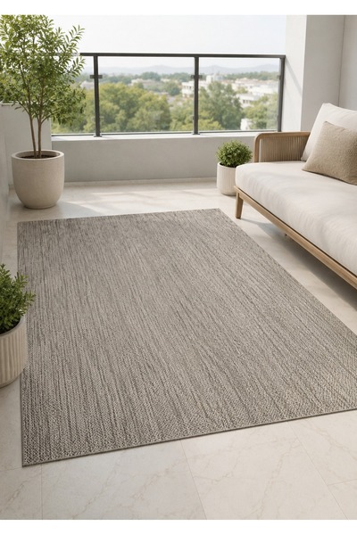 Lorente Home Liora Gri Hasır Jüt Kaymaz Taban Halı Sisal Kilim Yıkanabilir Ba...