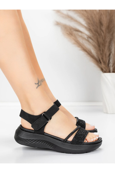 mei Sandale Dama cu Platforma 5GS68 Negru