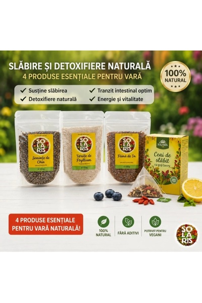 Solaris Plant Pachet Silueta de Vara si Detoxifiere SOLARIS, 4 produse, 100% ...