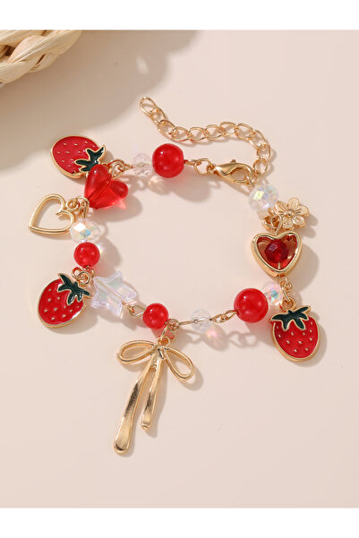 Take Two By Styli Strawberry Charm Bracelet