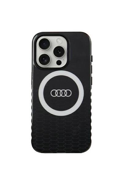 Audi Husă IML BIG LOGO MAGSAFE pentru iPhone 15 Pro 6.1 " Negru/Negru, Carcas...