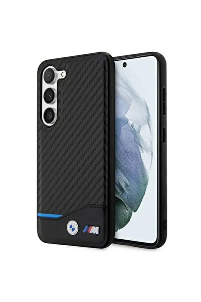 BMW BMHCS23M22NBCK Samsung Galaxy S23+ Plus negru Piele Carbon