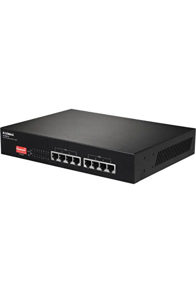 EDIMAX ES-1008P V2 Switch PoE+ cu 8 porturi 10/100, 802.3at/af, buget de 130W...