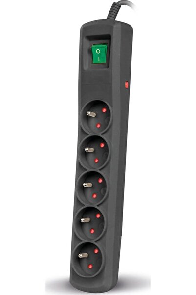 MONTIS Prelungitor anti-supratensiune MT030, 5 prize, 1,5 m, negru (MT030-1,5)