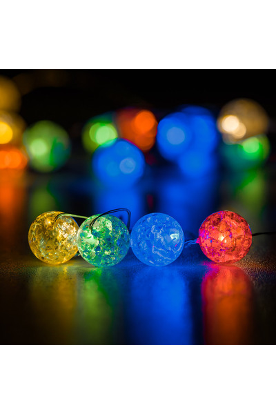 Zumzeria Light Installation with 20 LED Bulbs Battery-Operated Transparent Sp...