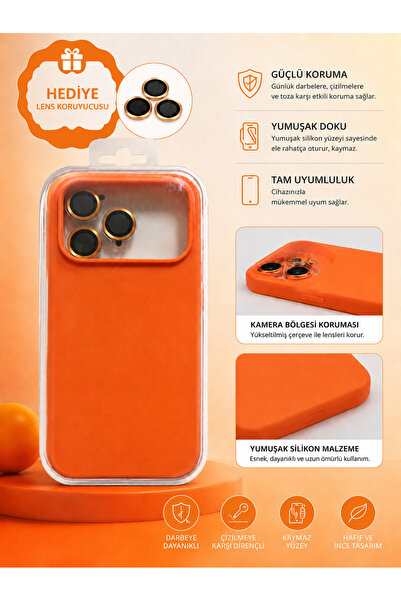 HYPERSOFT Iphone 17 Pro Max (6.9 inç) Uyumlu İçi Kadife Dışı Leke Tutmaz Lans...