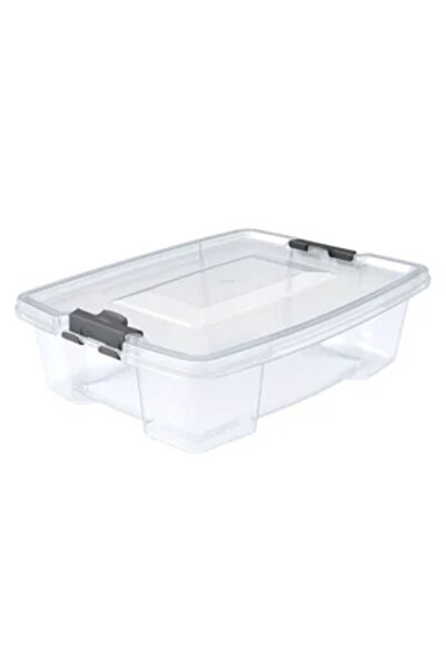 Zumzeria Transparent Plastic Storage Box with Lid 12L