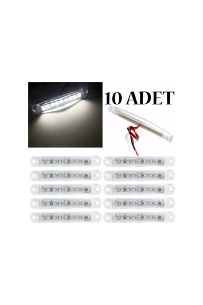 ASTRA LED 10 Adet 9 Led'li Parmak Led Beyaz Kamyon Tır Ve 12/24 Volt Araçlar ...