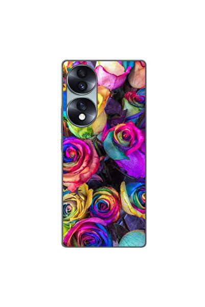 OEM Husa compatibila cu Honor 70 Silicon Gel Tpu Model Trandafiri Colorati