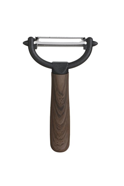 Zumzeria Stainless Steel Peeler with Plastic Handle and Wood Texture 12.5cm