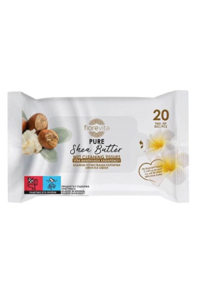 Fiorevita Șervețele umede de buzunar cu unt de Shea 20 bucăți