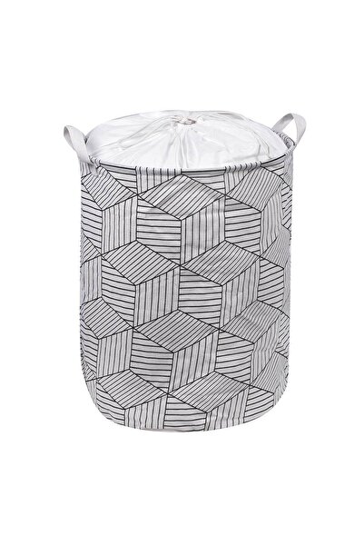 Zumzeria Laundry Basket Ecru with Handles Ø42x55cm - 76L